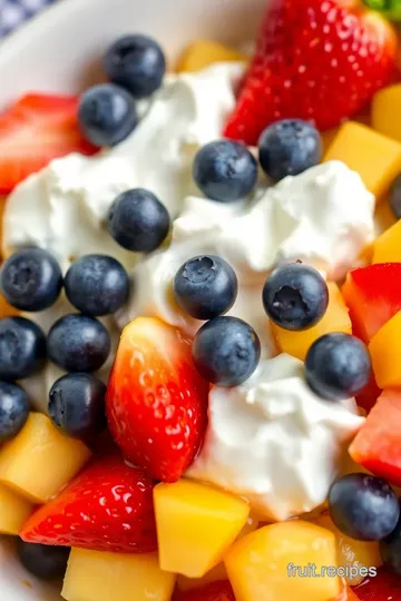 Daisy Cottage Cheese with Fruit Bowl presentation