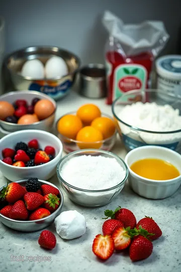 Mixed Berry Chiffon Cake with Apricot Glaze ingredients