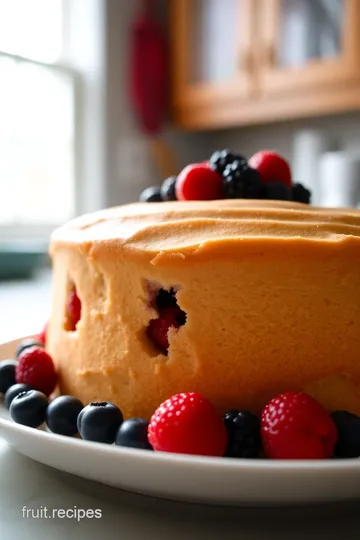 Mixed Berry Chiffon Cake with Apricot Glaze steps