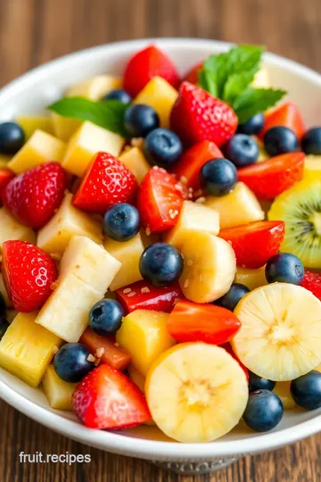 Quick Fruit Salad with Fresh Fruits Delight presentation