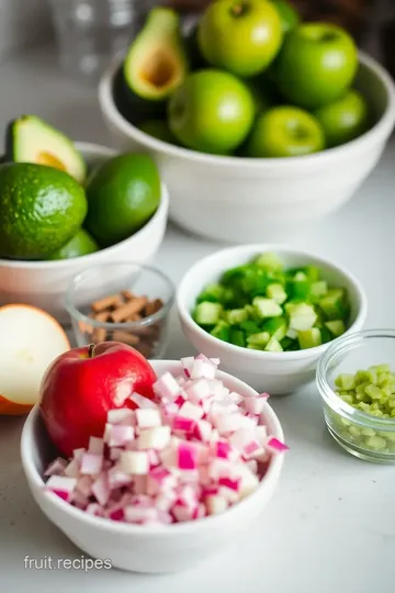 Avocado and Green Apple Guacamole ingredients