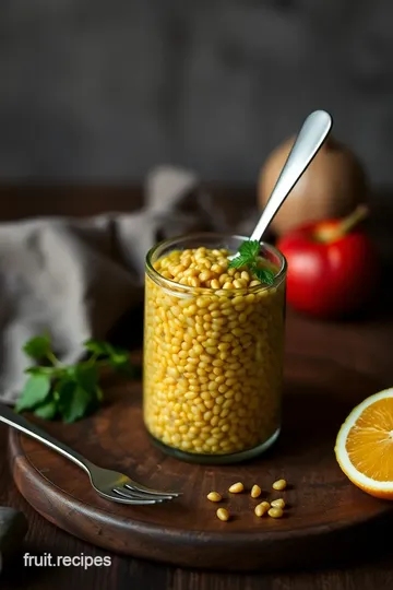 Sprouted Moong Dal and Groundnut Fruit Salad presentation