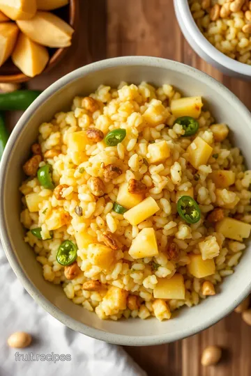 Sabudana Khichdi with Roasted Peanuts and Curry Leaves presentation