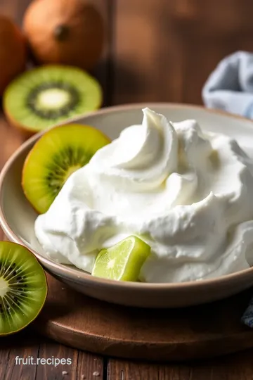 Kiwi Fruit Fluffy Dessert presentation