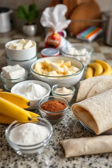 Xango Dessert (Banana Cheesecake Taquitos) ingredients